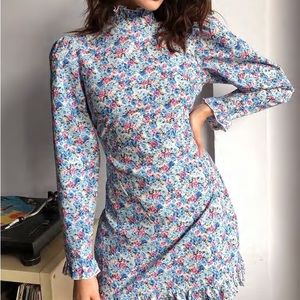 Nasty Gal Puff Sleeve Floral Mini Dress